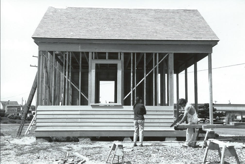Construction of the reconstruction. Photo by John Goodenberger.